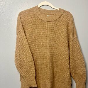 Aerie Women's Cozy Brown Crewneck Sweater